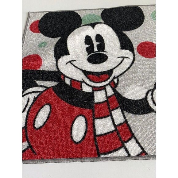 Disney Christmas Mickey Mouse With Scarf Accent Rug 20X32” Holiday Doormat NEW - Picture 4 of 8